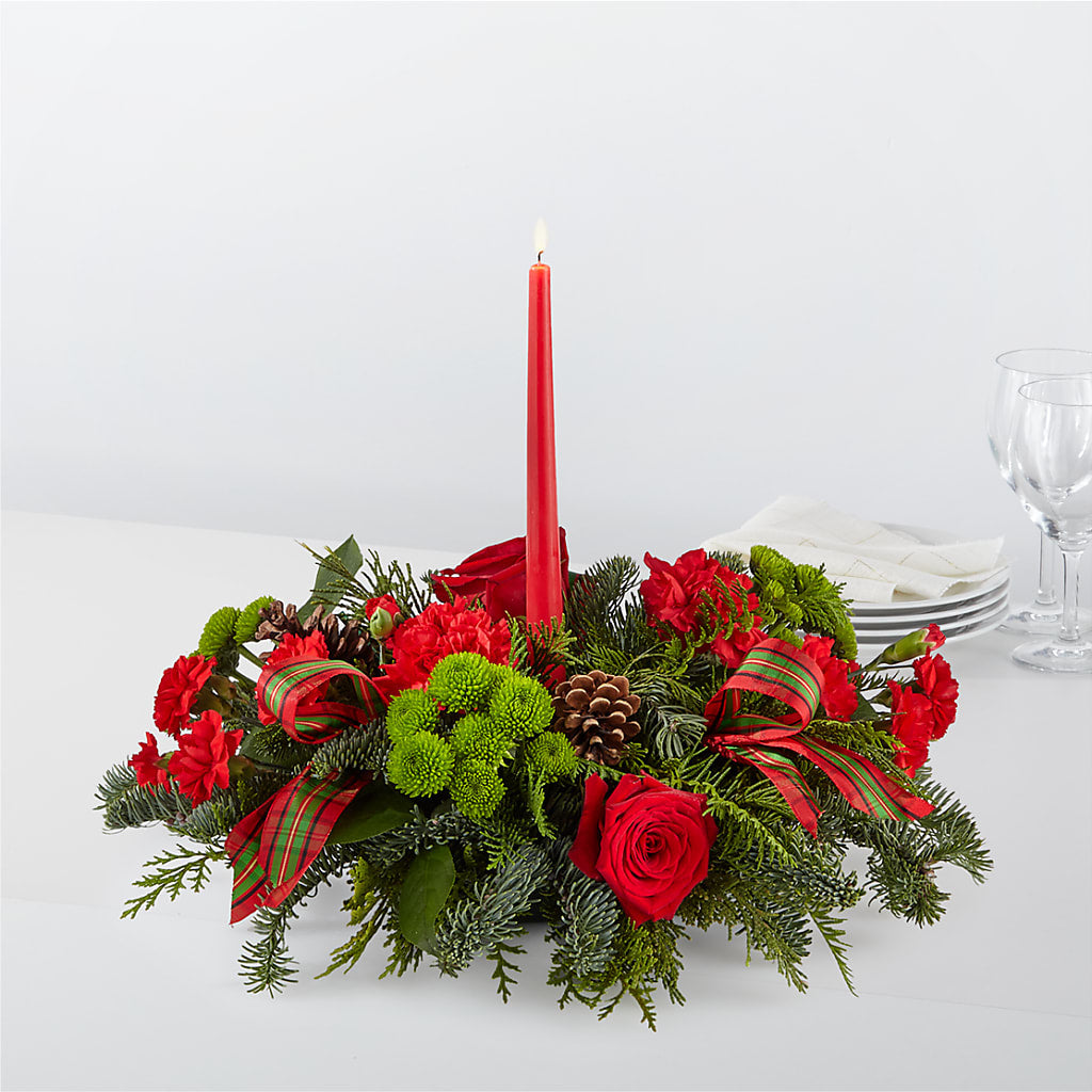 By the Candlelight Centerpiece – Temptation Flower Shop, Wichita KS
