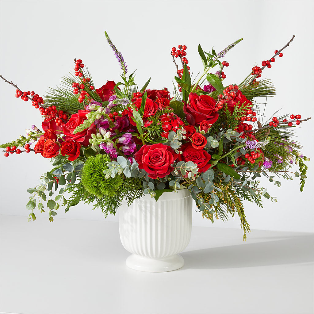 Big Red Bow Bouquet – Temptation Flower Shop, Wichita KS
