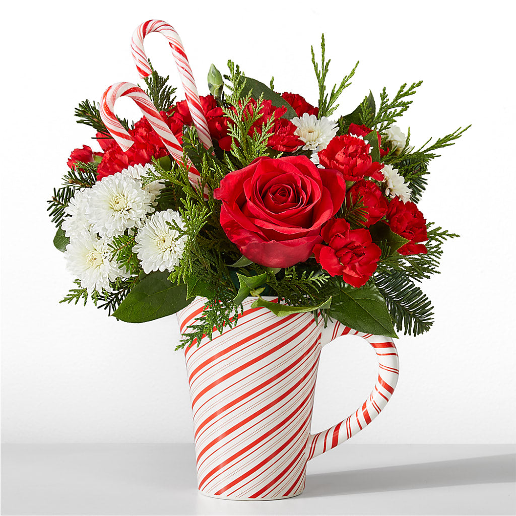 Peppermint Swirl Mug – Temptation Flower Shop, Wichita KS