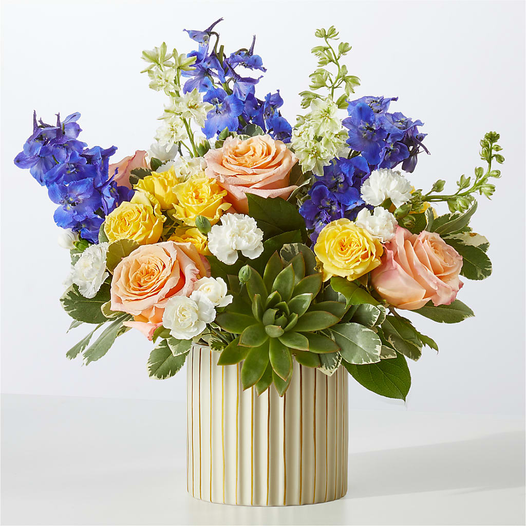 Cobalt Reverie Bouquet – Temptation Flower Shop, Wichita KS