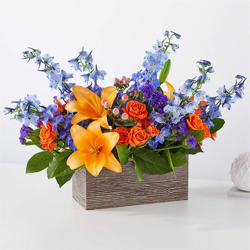 Radiant Citrus Box Bouquet – Temptation Flower Shop, Wichita KS