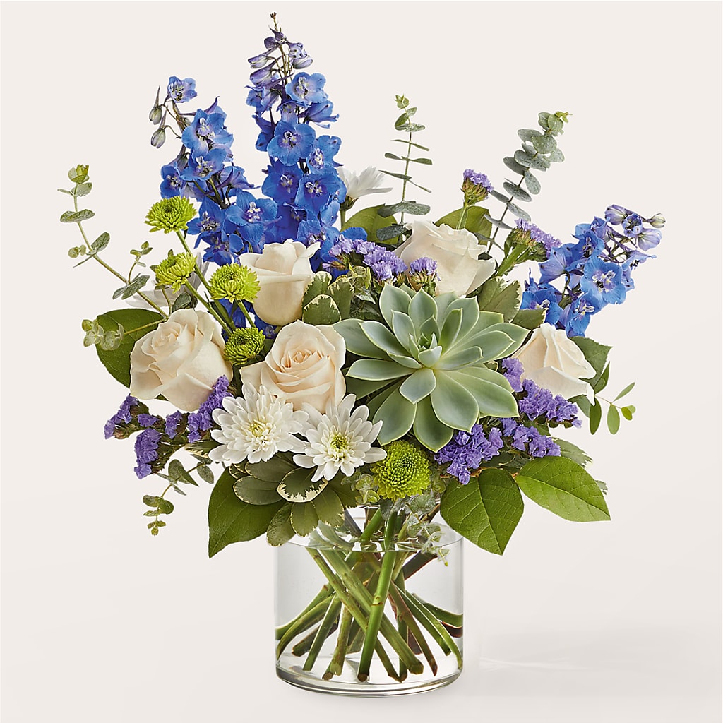 Cerulean Waves Bouquet – Temptation Flower Shop, Wichita KS