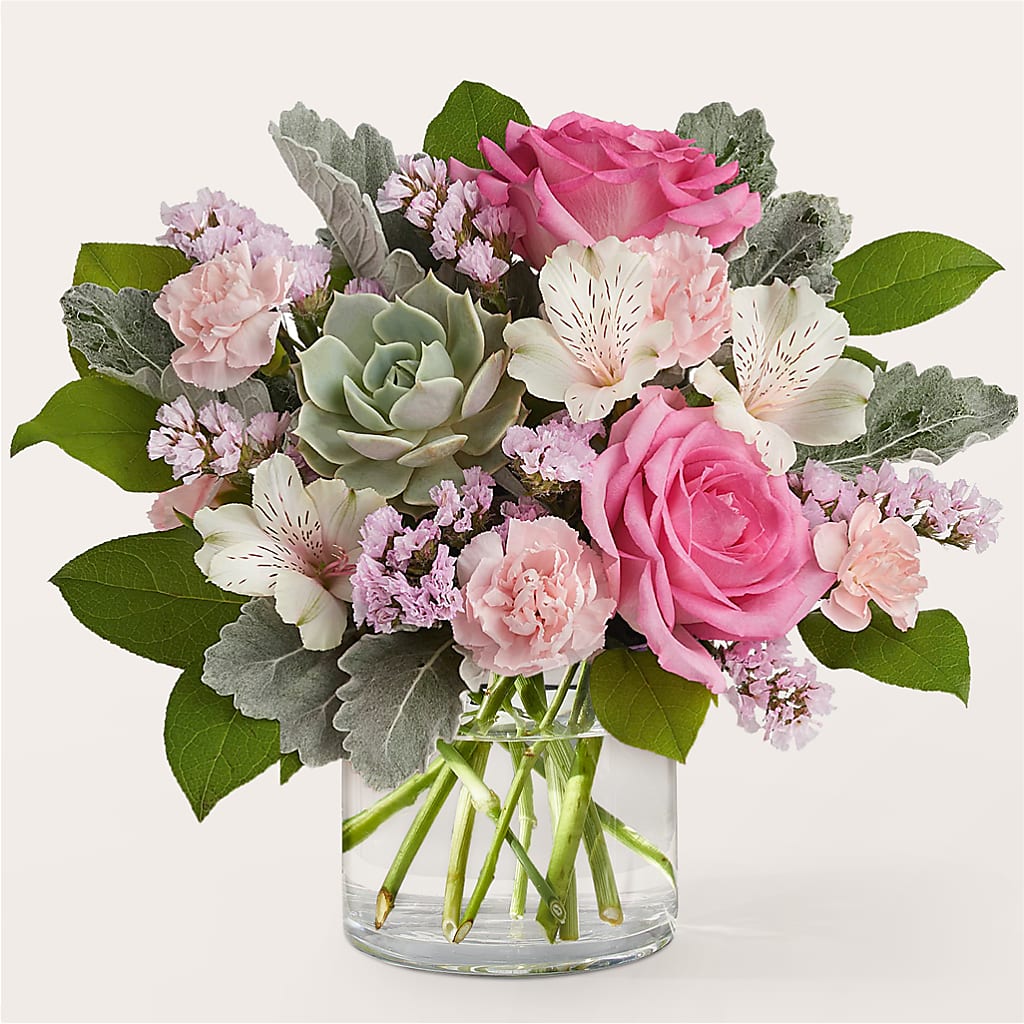 Dusty Rose Bouquet – Temptation Flower Shop, Wichita KS