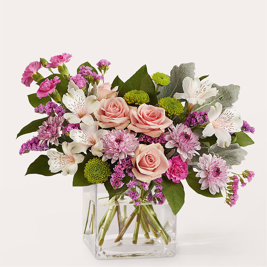 Pink Suede Bouquet – Temptation Flower Shop, Wichita KS