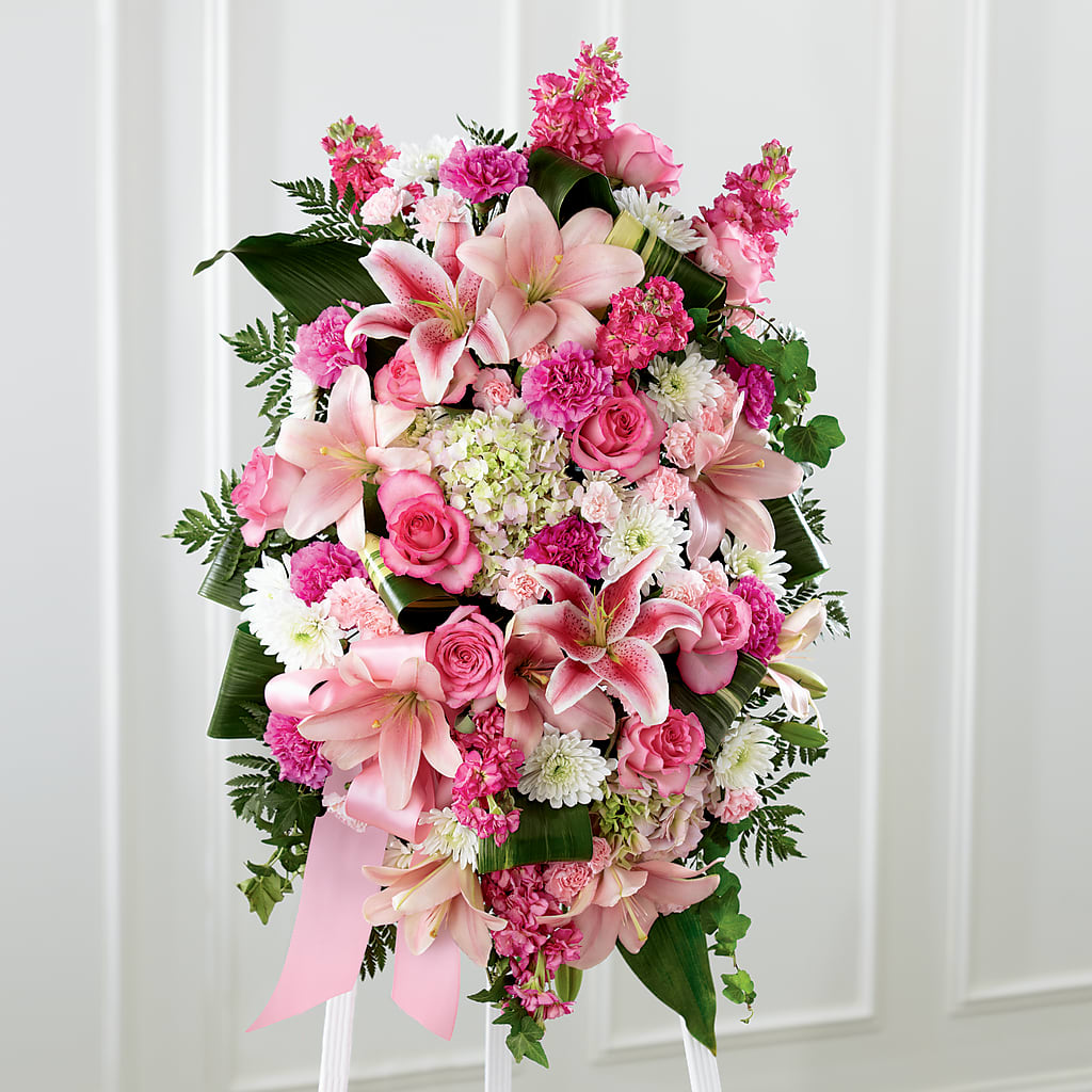 Comforting Standing Spray – Temptation Flower Shop, Wichita KS