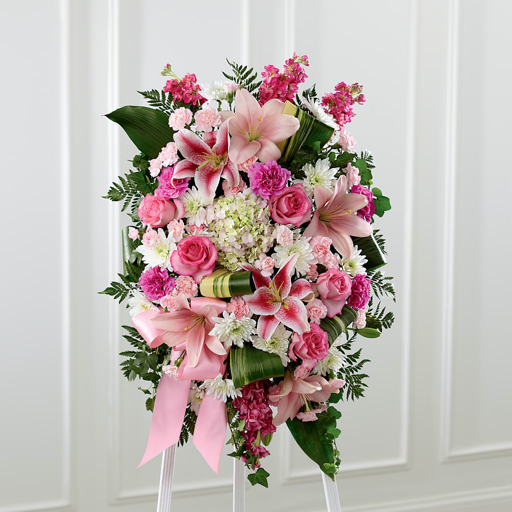 Comforting Standing Spray – Temptation Flower Shop, Wichita KS