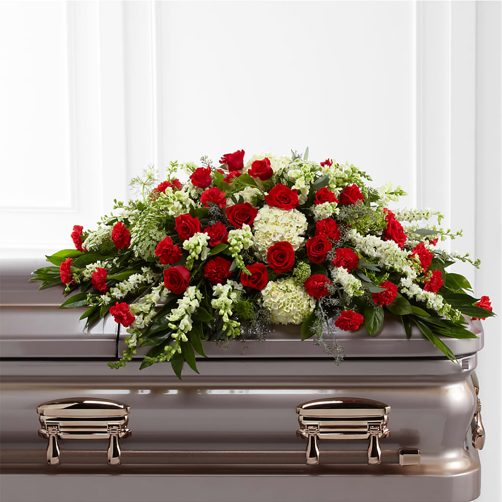 Sincerity Casket Spray – Temptation Flower Shop, Wichita KS
