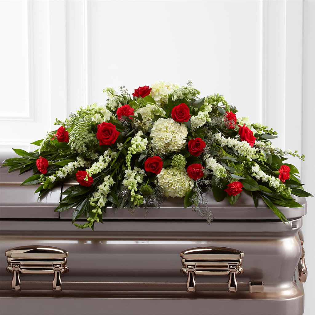 Sincerity Casket Spray – Temptation Flower Shop, Wichita KS
