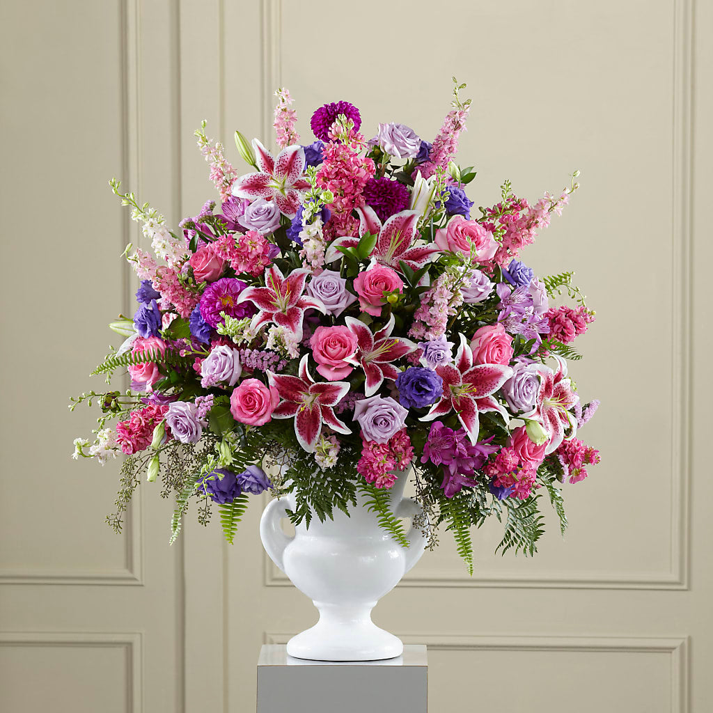 Peaceful Tribute Arrangement – Temptation Flower Shop, Wichita KS