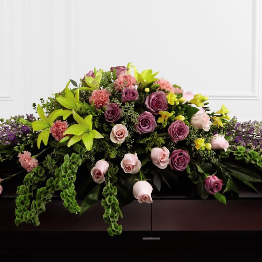 Forever Beloved Casket Spray – Temptation Flower Shop, Wichita KS