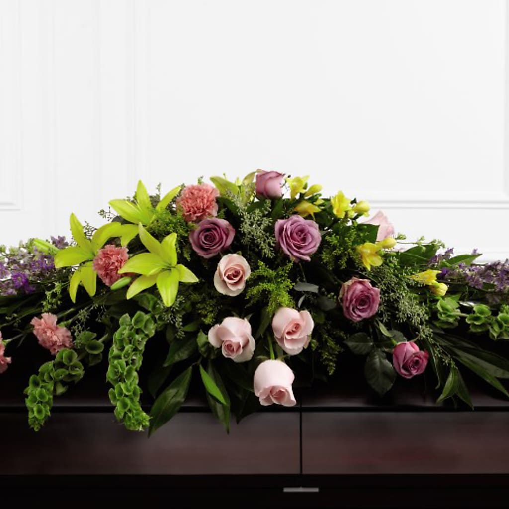 Forever Beloved Casket Spray – Temptation Flower Shop, Wichita KS