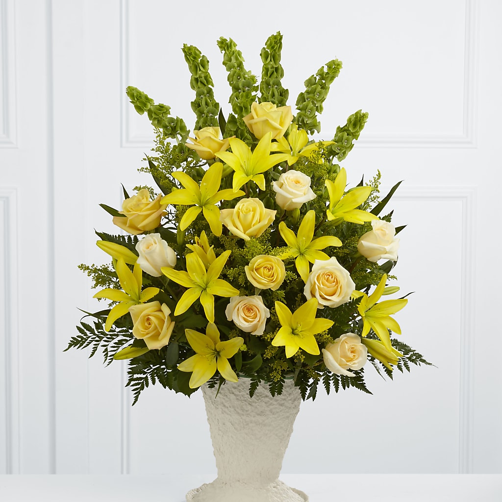 Golden Memories Arrangement – Temptation Flower Shop, Wichita KS
