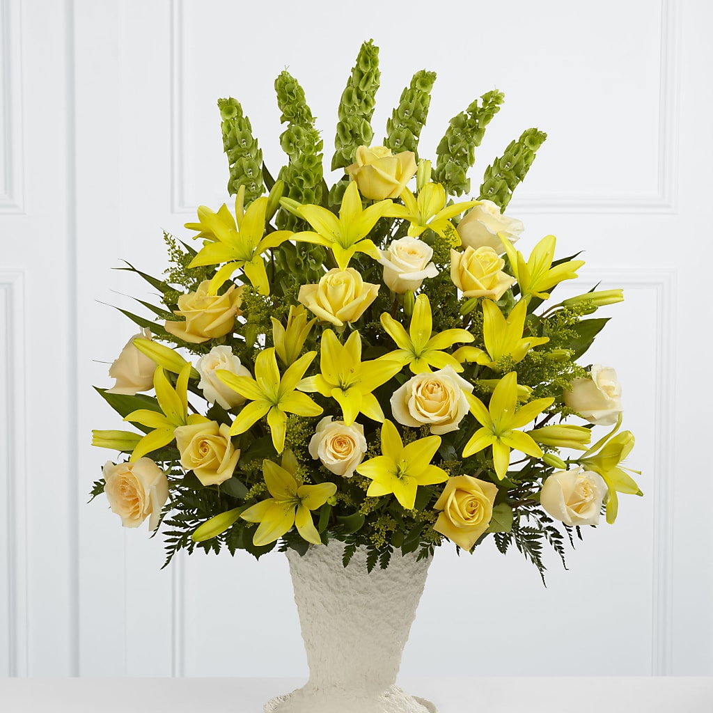 Golden Memories Arrangement – Temptation Flower Shop, Wichita KS