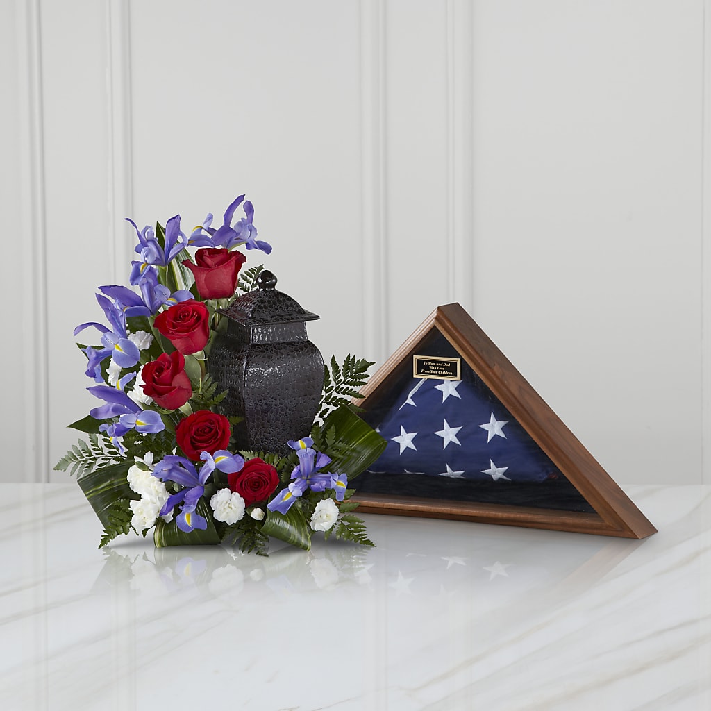Patriotic Tribute Arrangement – Temptation Flower Shop, Wichita KS