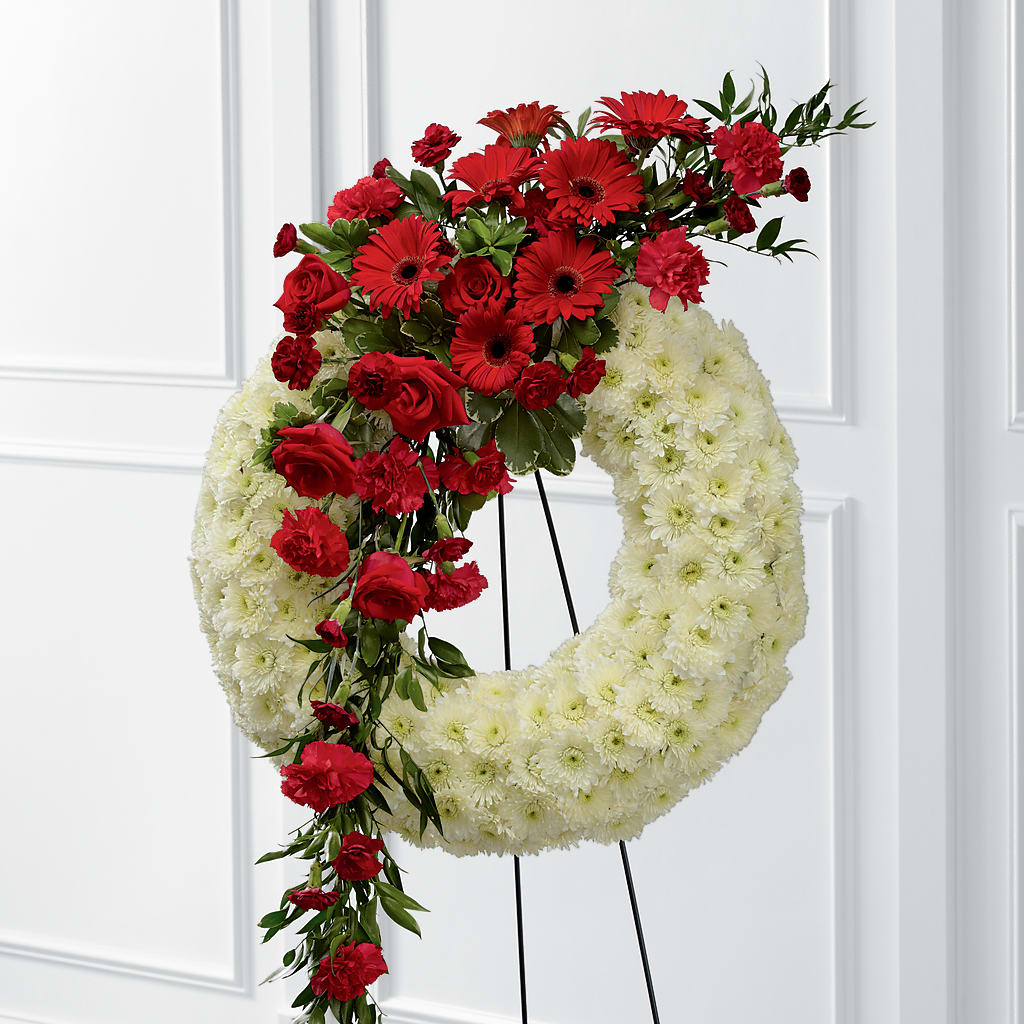 Graceful Tribute Wreath – Temptation Flower Shop, Wichita KS