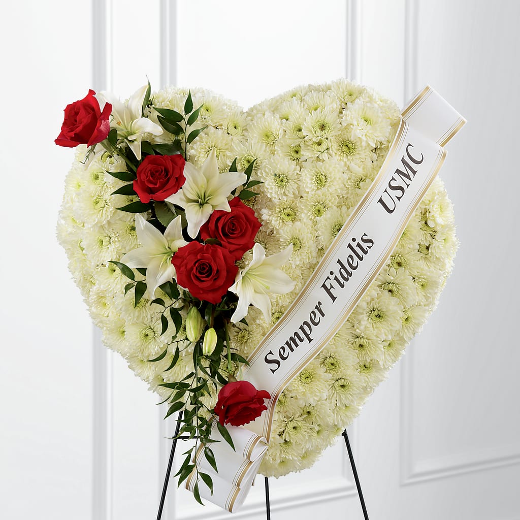Heartfelt Hero Standing Heart – Temptation Flower Shop, Wichita KS
