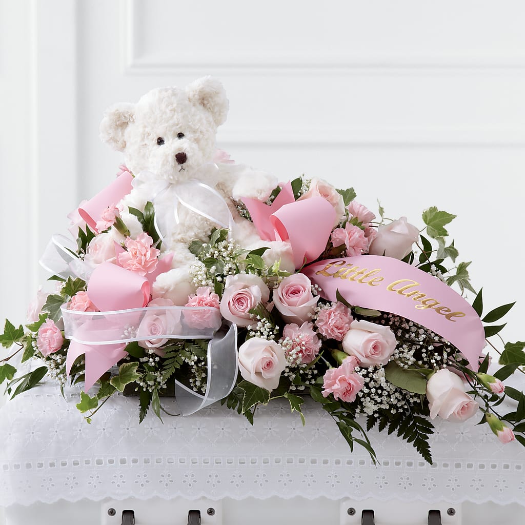 Touch of Sympathy Casket Spray – Temptation Flower Shop, Wichita KS