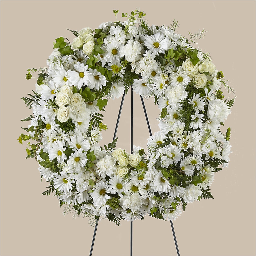 Faithful Wishes Wreath – Temptation Flower Shop, Wichita KS