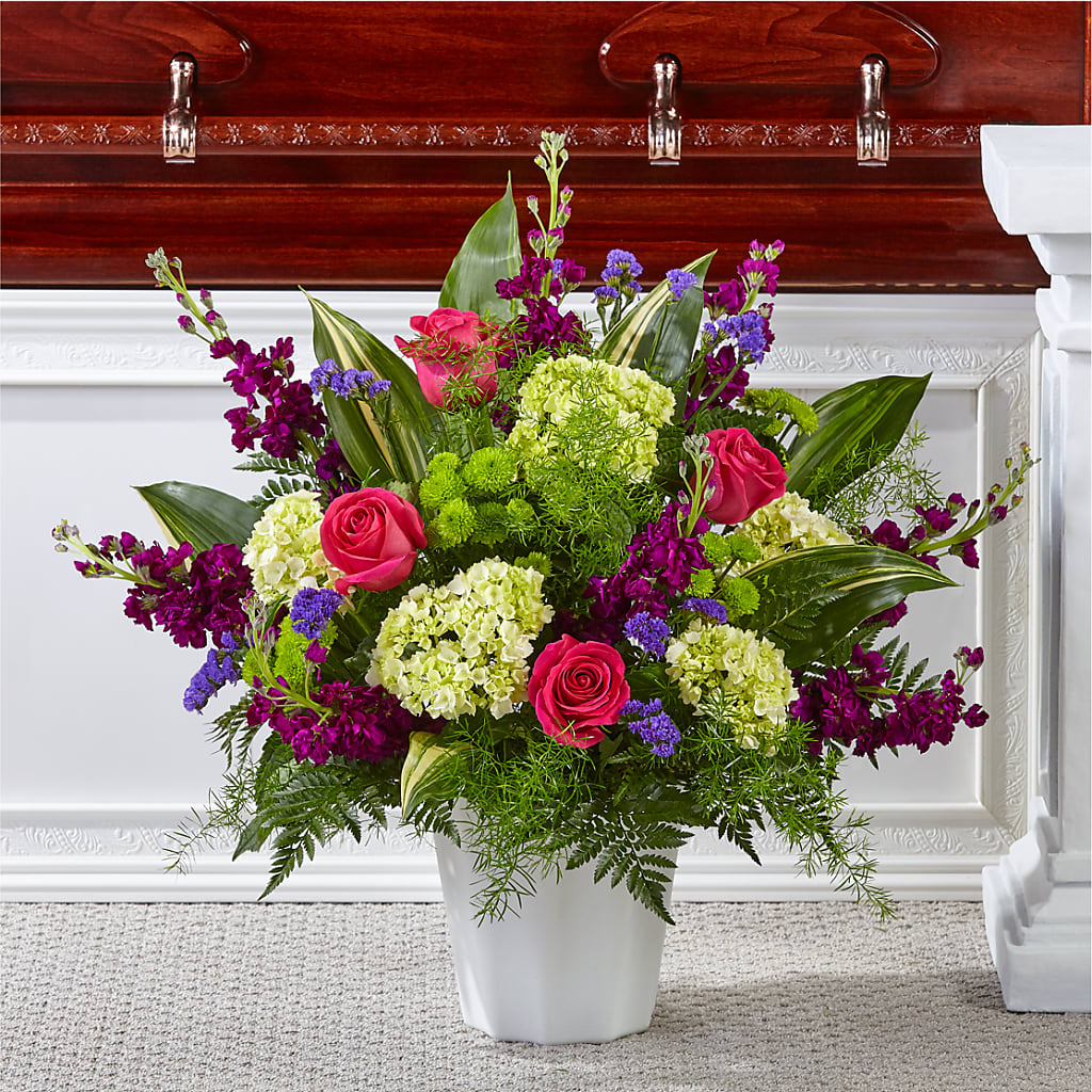 Beautiful Horizons Floor Basket – Temptation Flower Shop, Wichita KS
