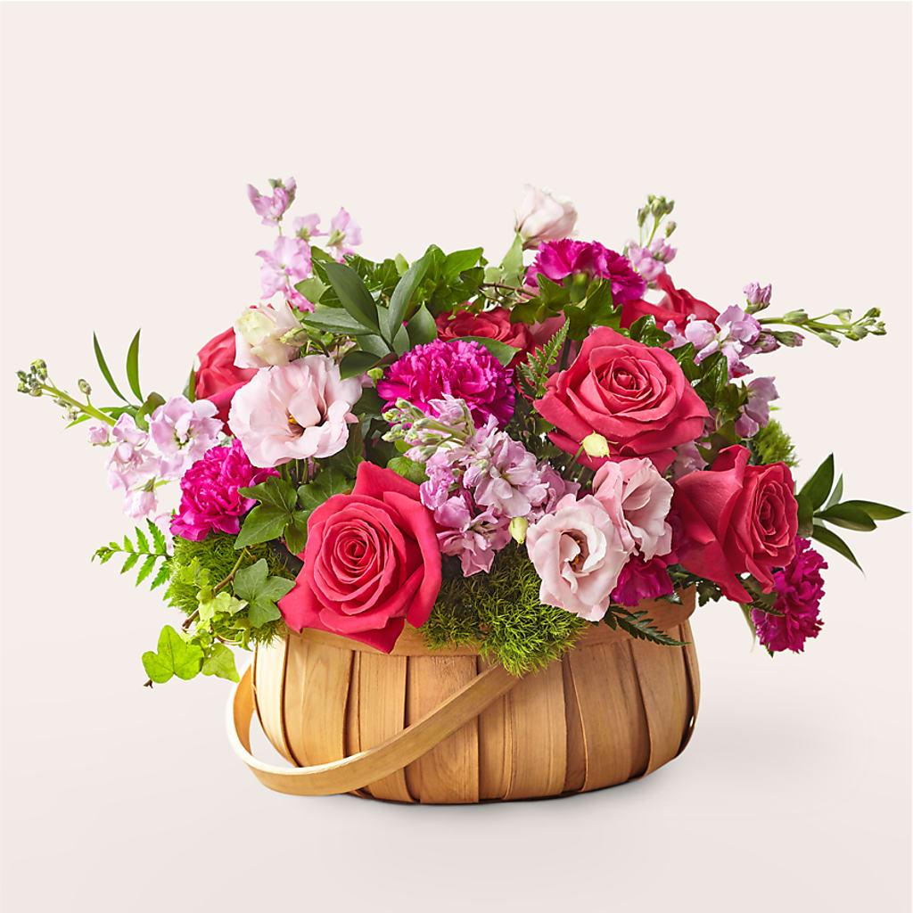Radiance in Bloom Basket – Temptation Flower Shop, Wichita KS