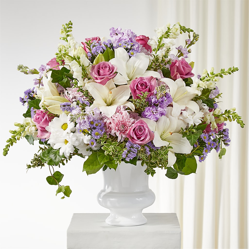 Remarkable Life Urn Arrangement – Temptation Flower Shop, Wichita KS