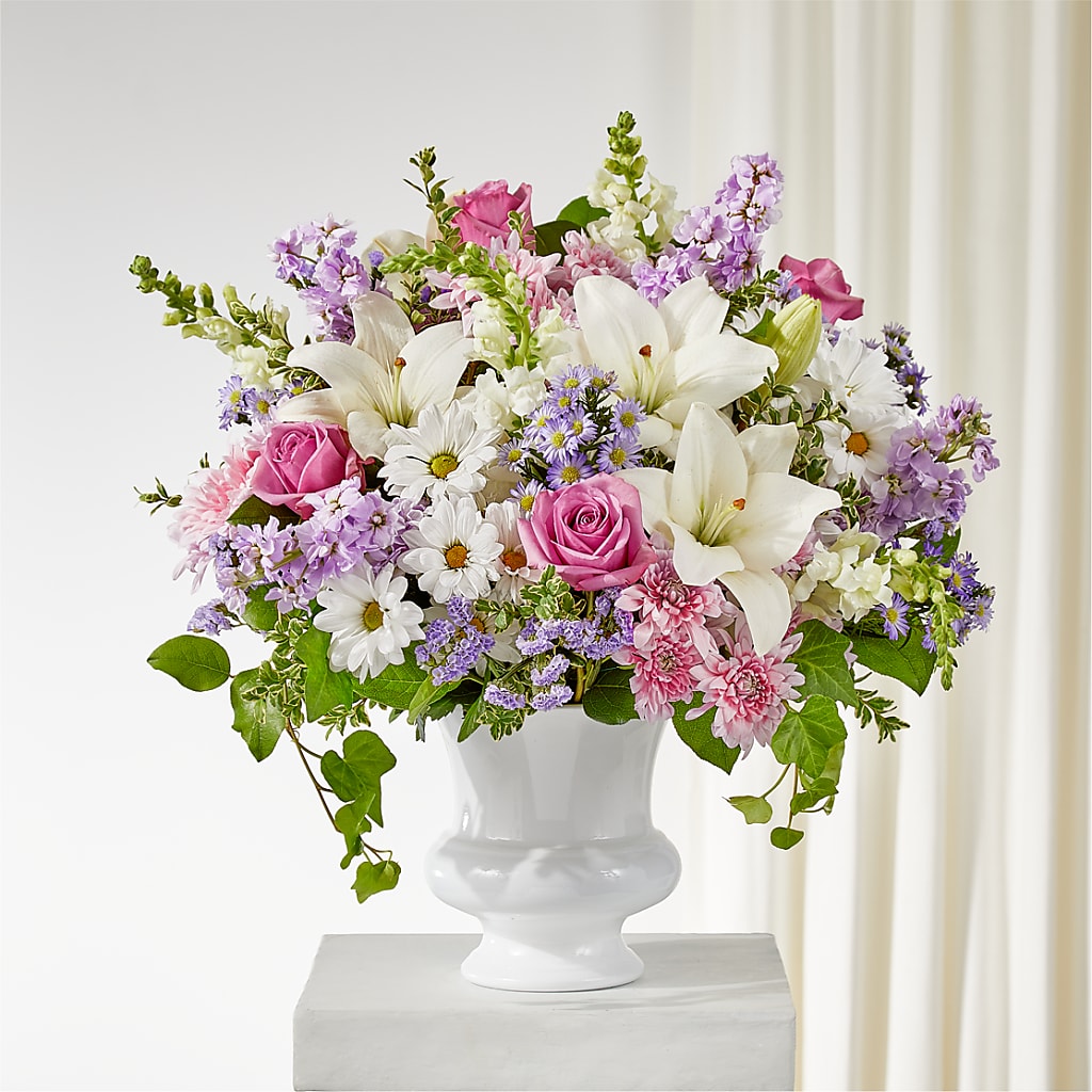 Remarkable Life Urn Arrangement – Temptation Flower Shop, Wichita KS