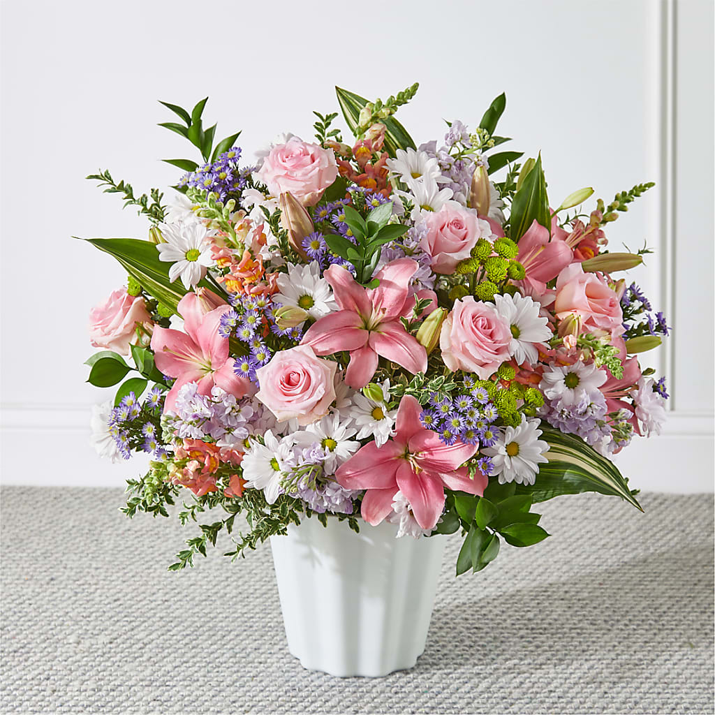 Abundant Compassion Floor Basket – Temptation Flower Shop, Wichita KS