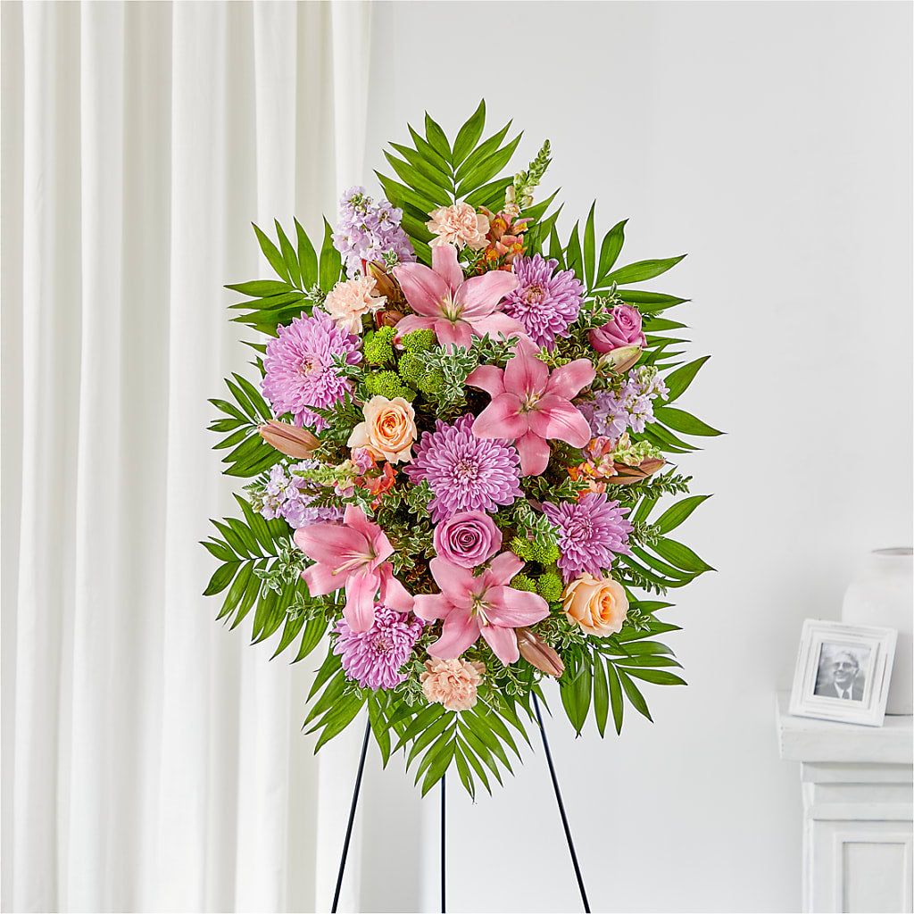 Love & Light Standing Spray – Temptation Flower Shop, Wichita KS