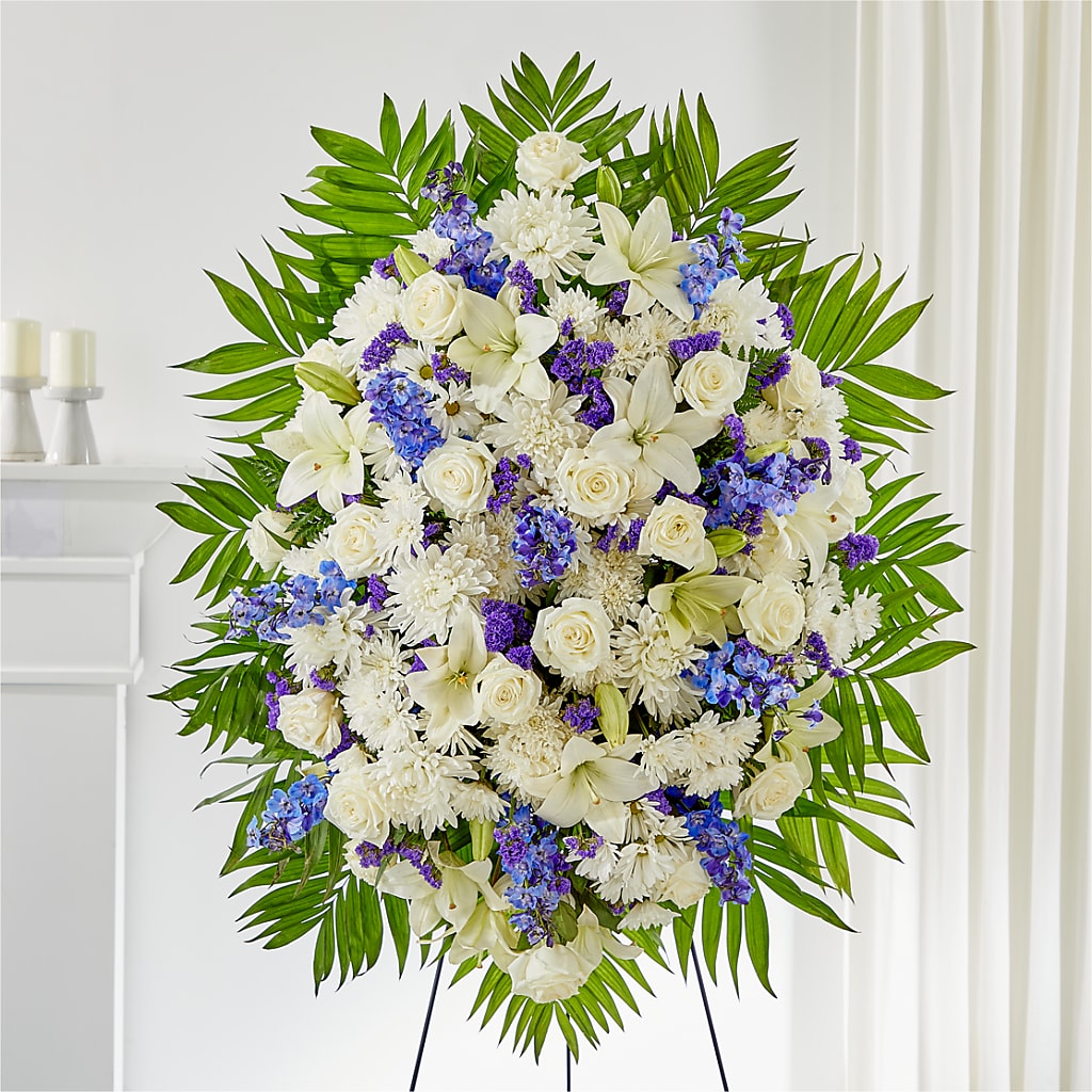 At Rest Standing Spray – Temptation Flower Shop, Wichita KS