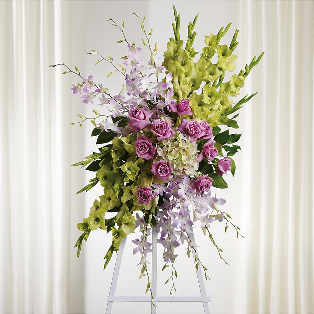Lasting Legacy Standing Spray – Temptation Flower Shop, Wichita KS