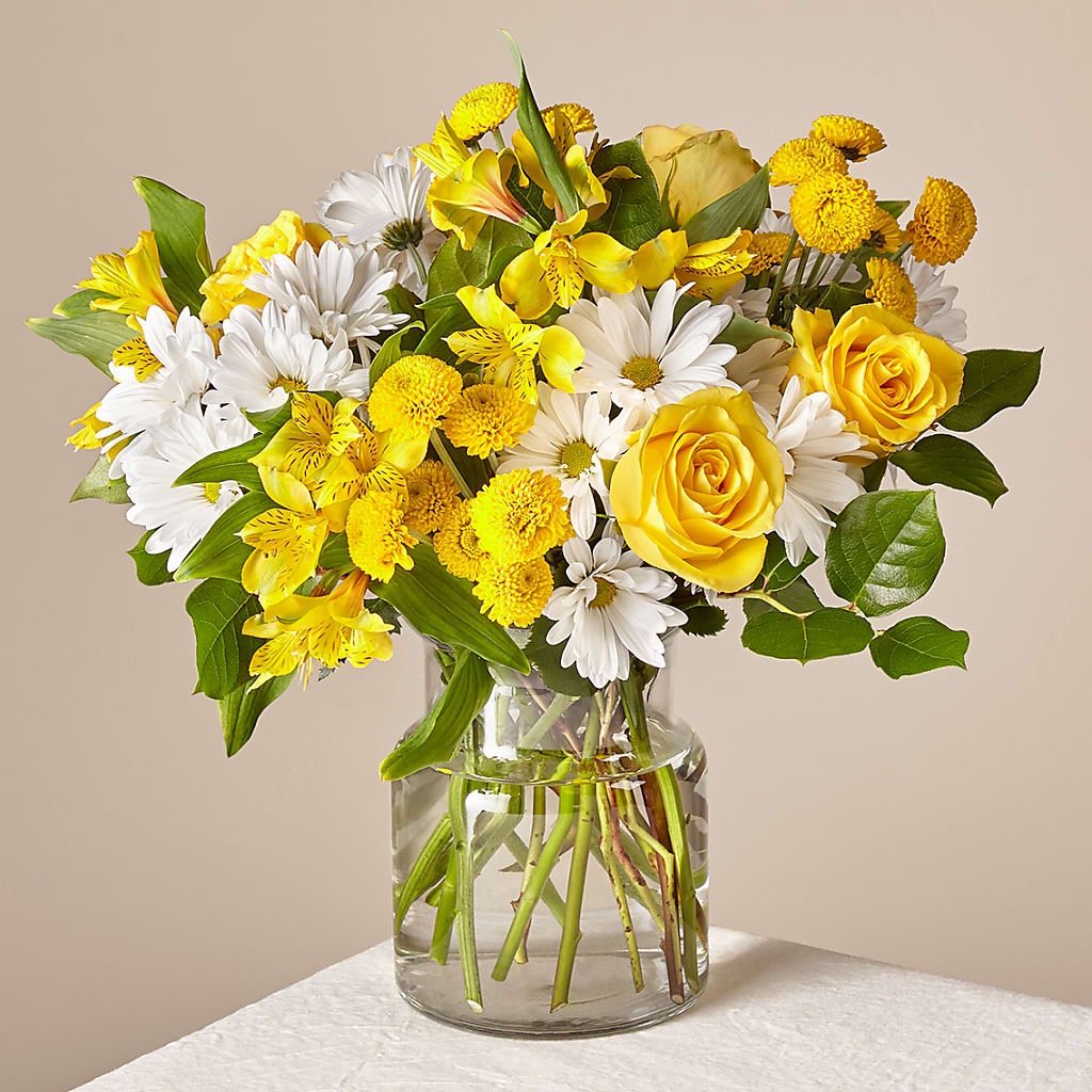 Sunny Sentiments Bouquet – Temptation Flower Shop, Wichita KS