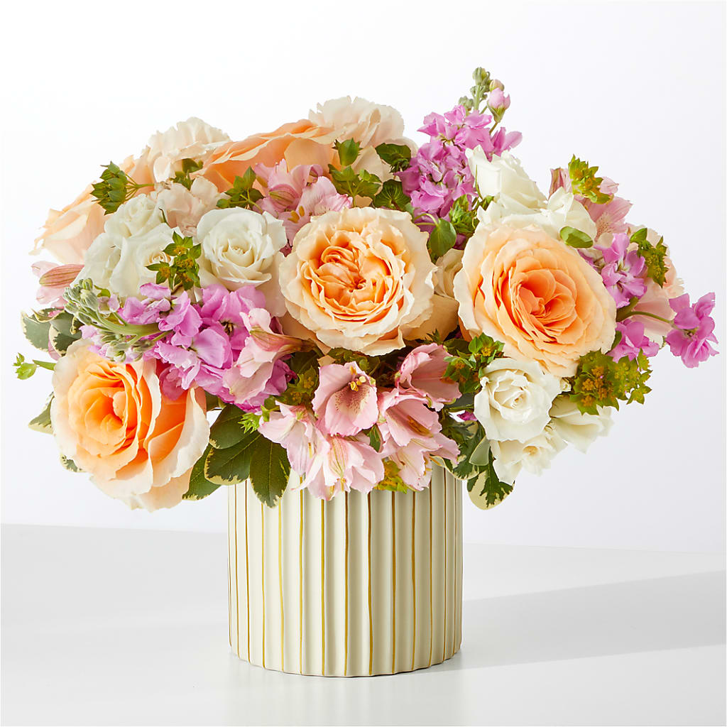 Paradise Bouquet with Ivory Vase – Temptation Flower Shop, Wichita KS