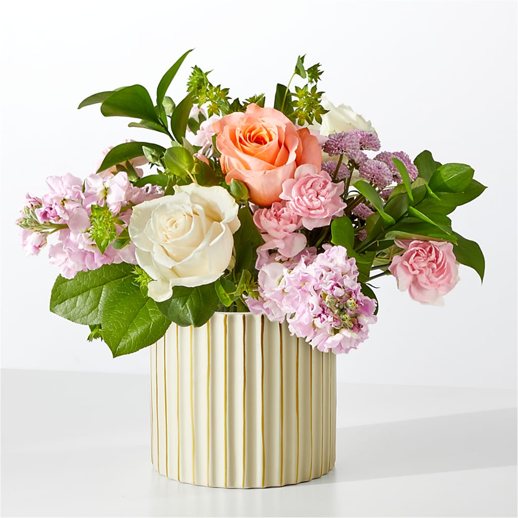 French Market Bouquet with Ivory Vase – Temptation Flower Shop, Wichita KS