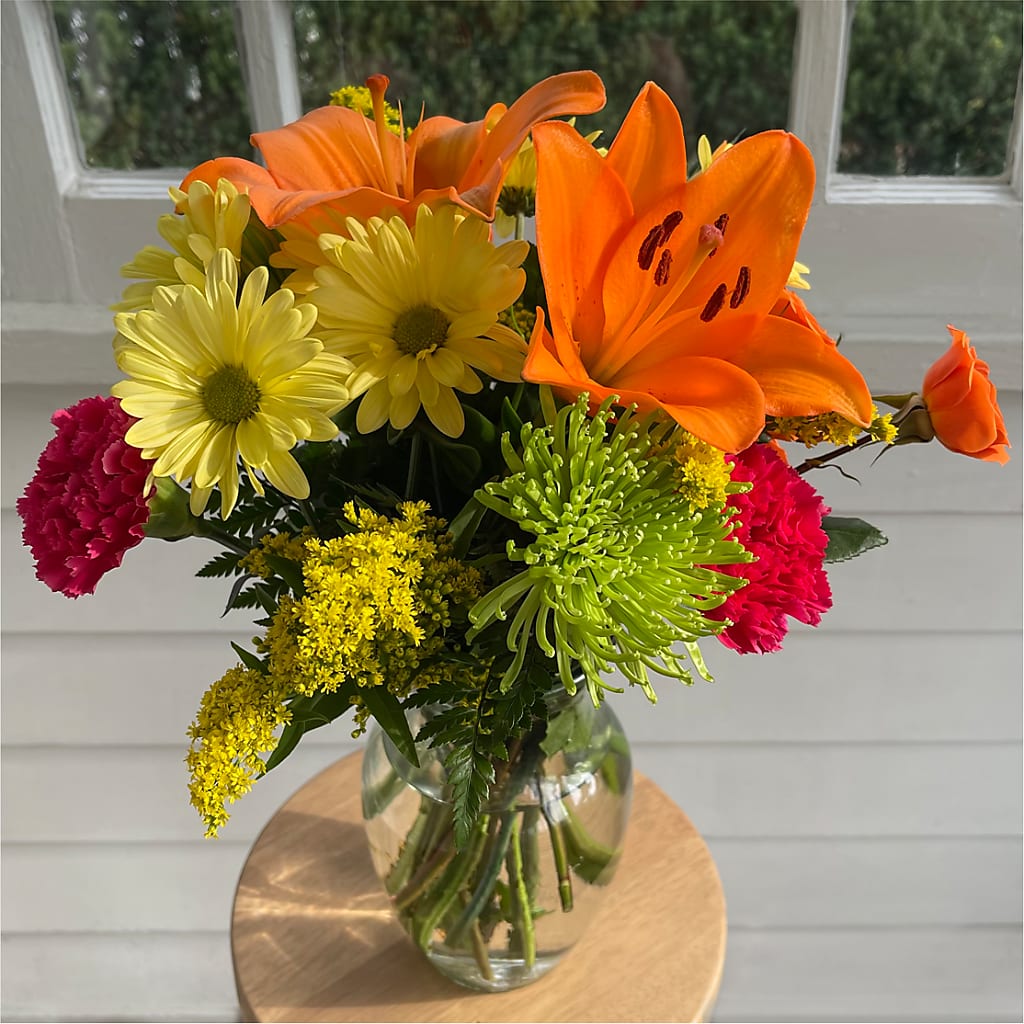 Bold & Bright – A Florist Original –  Temptation Flower Shop, Wichita KS