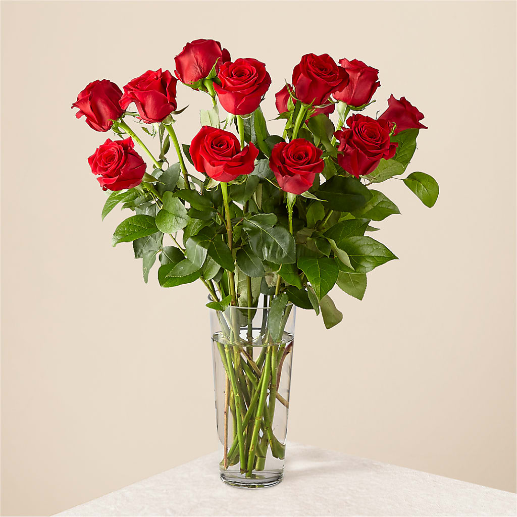 Long Stem Red Rose Bouquet –  Temptation Flower Shop, Wichita KS