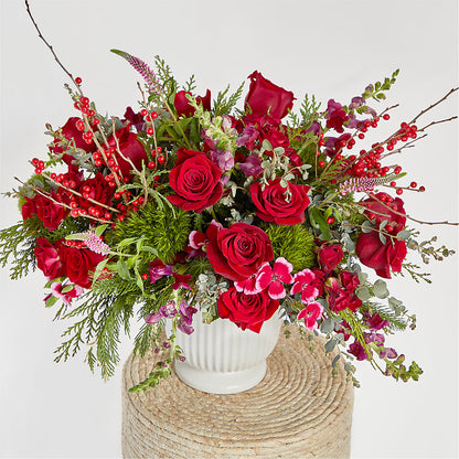 Big Red Bow Bouquet –  Temptation Flower Shop, Wichita KS