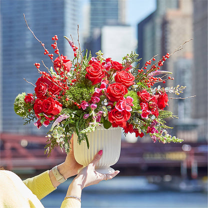 Big Red Bow Bouquet –  Temptation Flower Shop, Wichita KS
