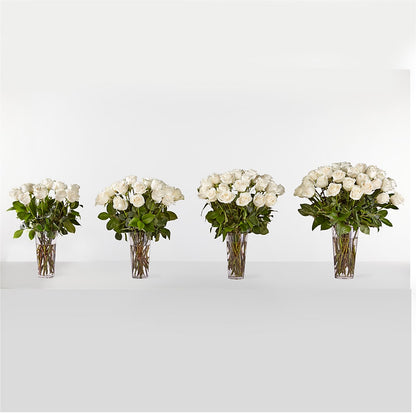 Long Stem White Rose Bouquet –  Temptation Flower Shop, Wichita KS