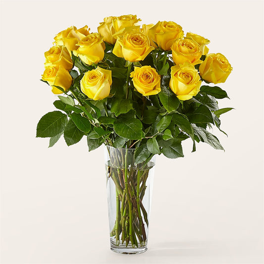 Long Stem Yellow Rose Bouquet –  Temptation Flower Shop, Wichita KS