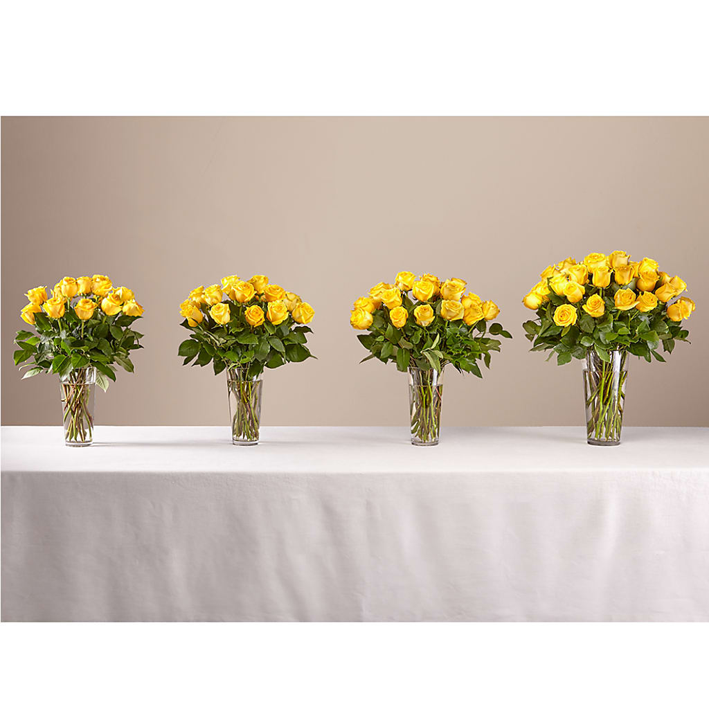 Long Stem Yellow Rose Bouquet –  Temptation Flower Shop, Wichita KS