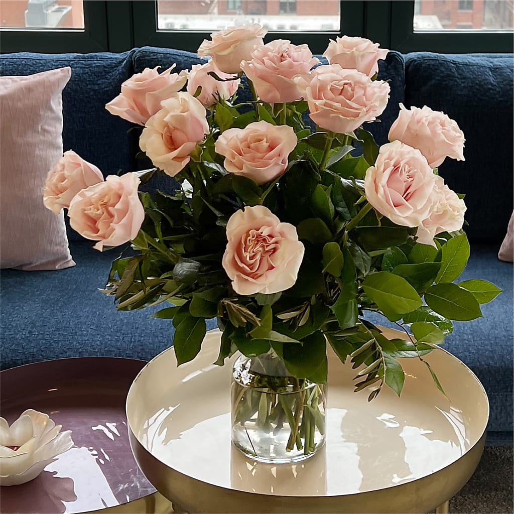 Long Stem Pink Rose Bouquet –  Temptation Flower Shop, Wichita KS