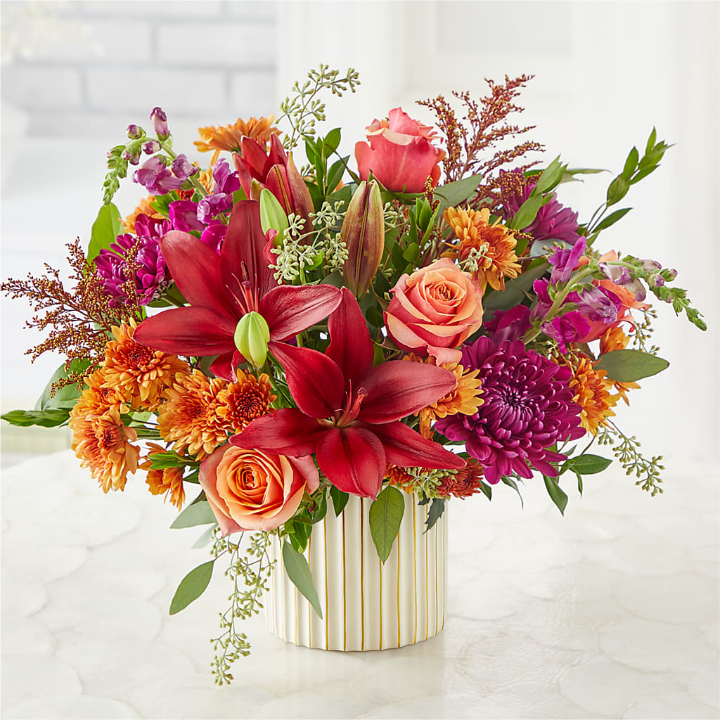 Burgundy Landscape Bouquet –  Temptation Flower Shop, Wichita KS