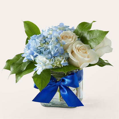 Sky Blue Delight Bouquet –  Temptation Flower Shop, Wichita KS