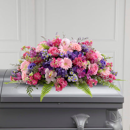 Glorious Garden Casket Spray –  Temptation Flower Shop, Wichita KS