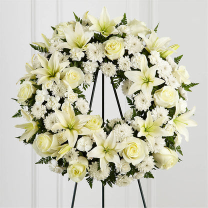 Treasured Tribute Wreath –  Temptation Flower Shop, Wichita KS