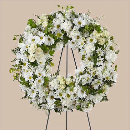 Faithful Wishes Wreath –  Temptation Flower Shop, Wichita KS