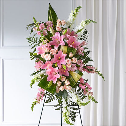 Elegant Embrace Standing Spray –  Temptation Flower Shop, Wichita KS