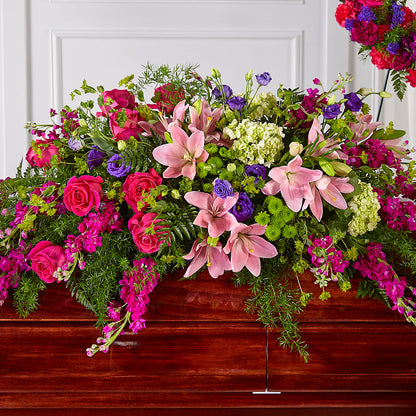 Radiant Tribute Casket Spray –  Temptation Flower Shop, Wichita KS