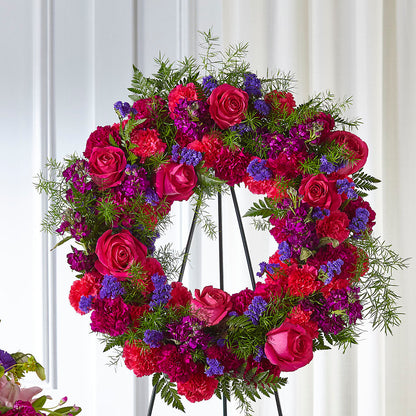 Calming Colors Wreath –  Temptation Flower Shop, Wichita KS
