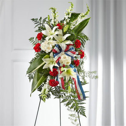 Stars of Life Standing Spray –  Temptation Flower Shop, Wichita KS